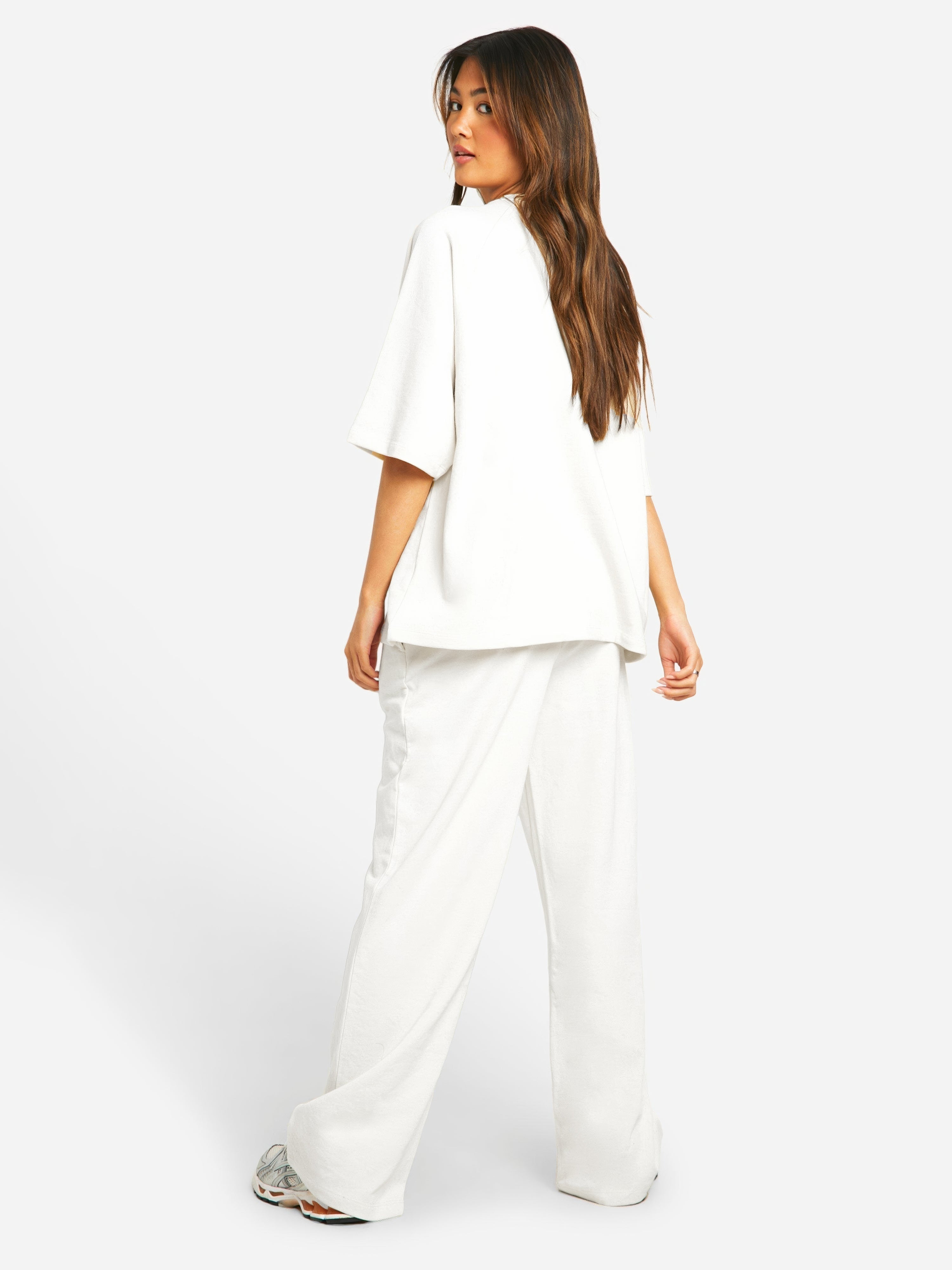 Women's Relaxed Lounge Set – Oversized Wide Leg Set