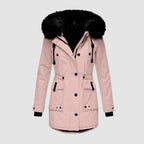 Women's Hooded Quilted Winter Coat – Waterproof Padded Longline Jacket