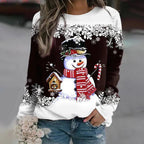 Women's Snowman Christmas Sweater – Festive Holiday Knit Sweater