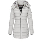 Women's Hooded Down Jacket – Insulated Zip-Up Cold Weather Puffer Jacket