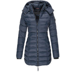 Women's Hooded Down Jacket – Insulated Zip-Up Cold Weather Puffer Jacket