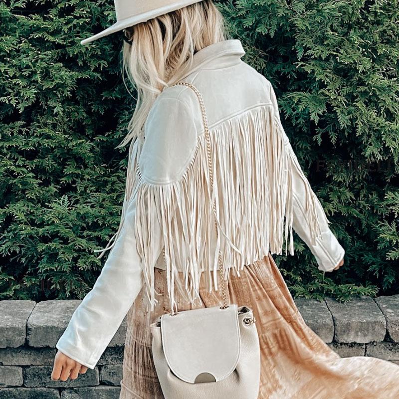 Women's Fringe Jacket – Cropped Statement Layering Jacket
