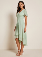 Women's Lace Midi Dress – Romantic Fitted Wedding Guest Occasion Dress
