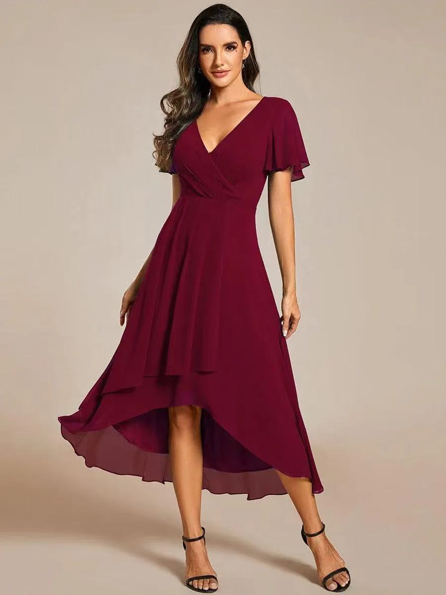 Women's Lace Midi Dress – Romantic Fitted Wedding Guest Occasion Dress
