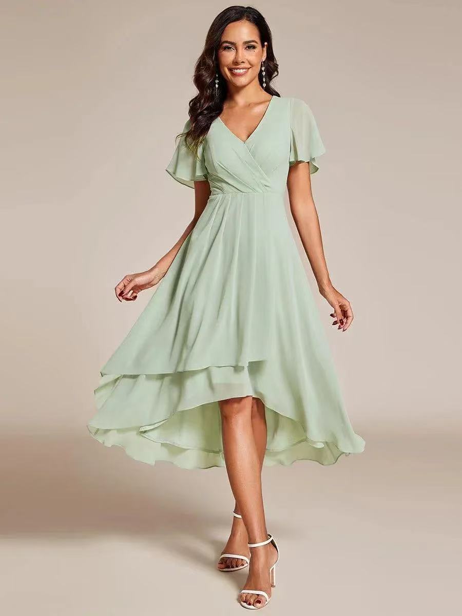 Women's Lace Midi Dress – Romantic Fitted Wedding Guest Occasion Dress
