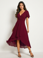 Women's Lace Midi Dress – Romantic Fitted Wedding Guest Occasion Dress