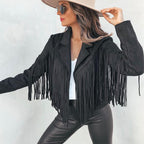 Women's Fringe Jacket – Cropped Statement Layering Jacket