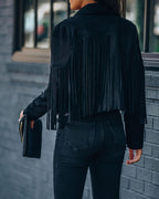 Women's Fringe Jacket – Cropped Statement Layering Jacket