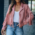 Women's Fringe Jacket – Cropped Statement Layering Jacket