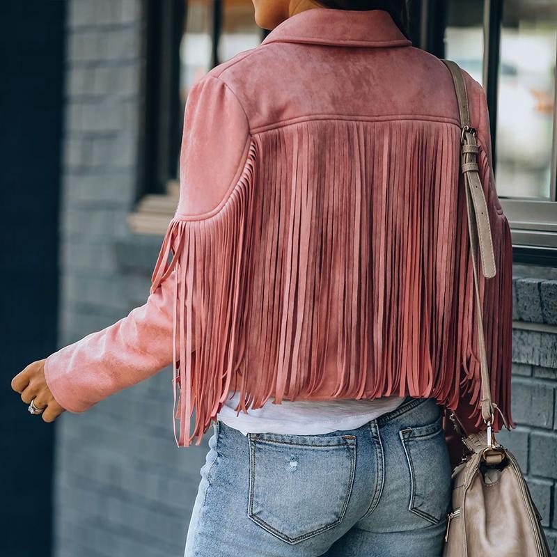 Women's Fringe Jacket – Cropped Statement Layering Jacket