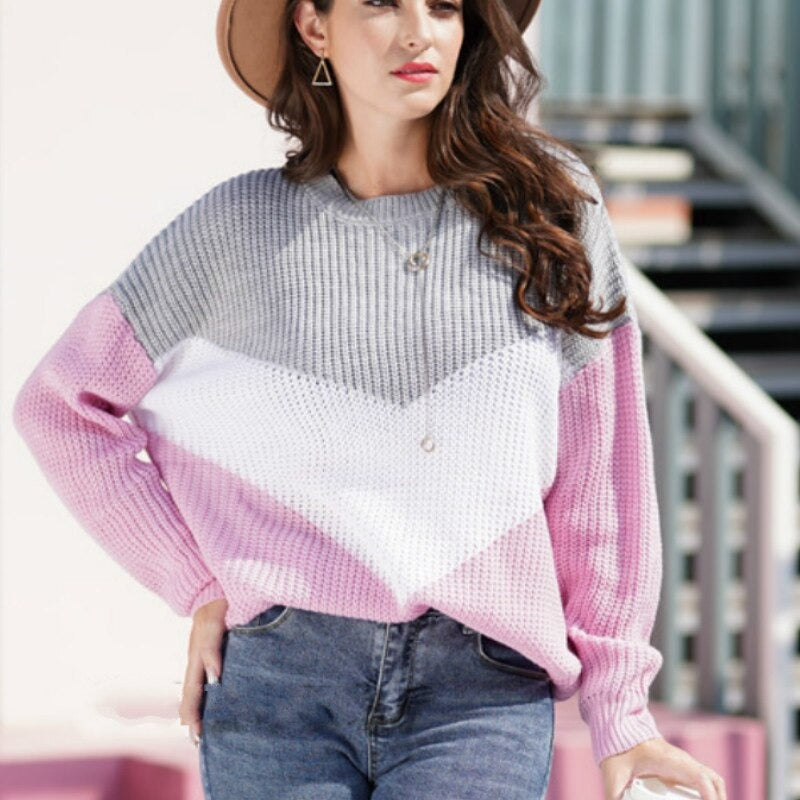 Women's Oversized Winter Sweater – Colourful Fluffy Knit Sweater
