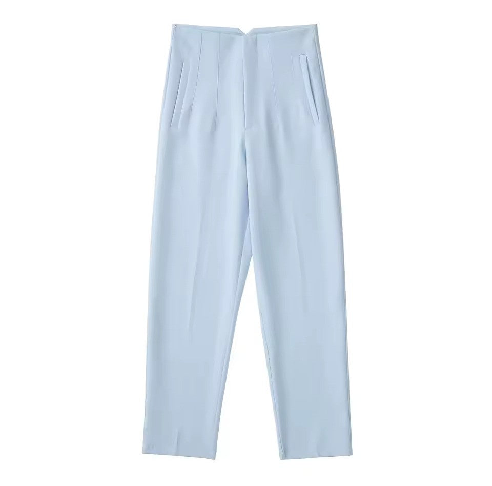 Women's Wrinkle Resistant Trousers – Tailored Straight Leg Dress Pants
