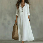 Women's Floral Shirt Dress – Roll Sleeve Relaxed Flowy Dress