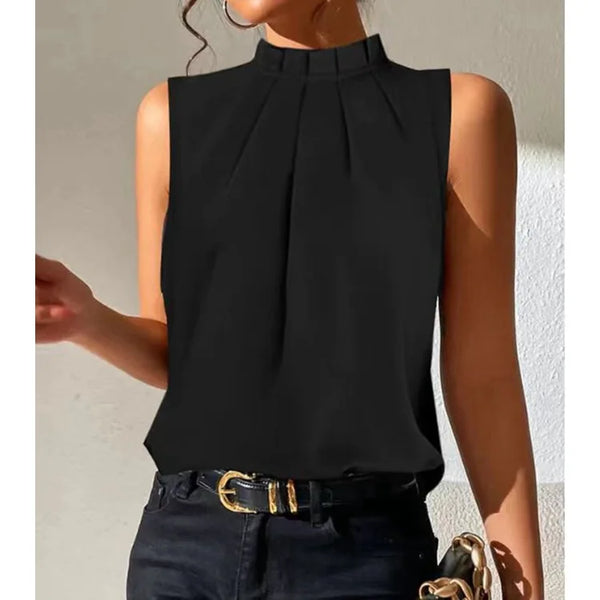 Women's Off-Shoulder Blouse – Relaxed Long Sleeve Statement Blouse