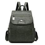 Women's Anti-Theft Faux Leather Backpack – Large Capacity Backpack – Charlotte