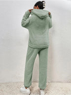 Women's Hooded Teddy Set – Plush Fleece Lounge Suit