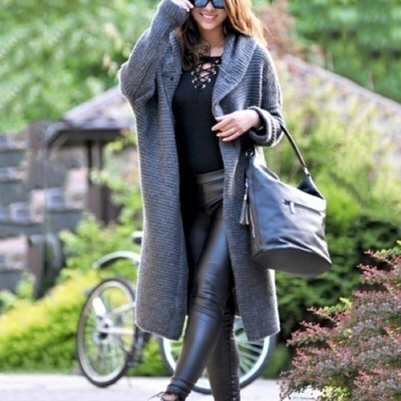 Women's Hooded Cardigan – Relaxed Long Sleeve Layering Cardigan