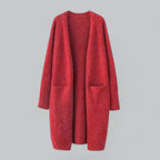 Women's Classic Longline Cardigan – Relaxed Open Front Cardigan