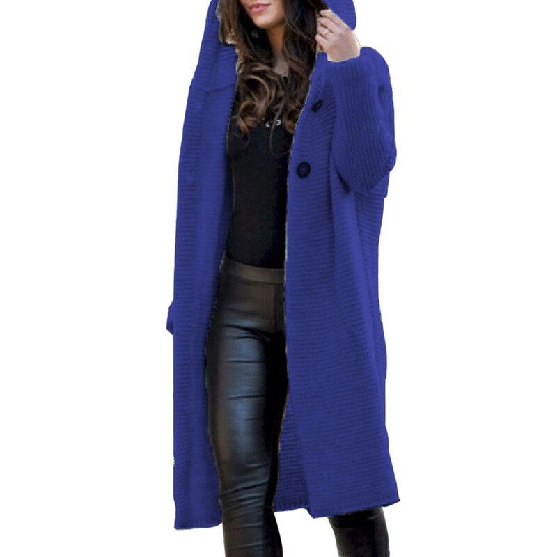 Women's Hooded Cardigan – Relaxed Long Sleeve Layering Cardigan