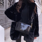 Women's Faux Fur Jacket – Plush Oversized Collar Winter Coat