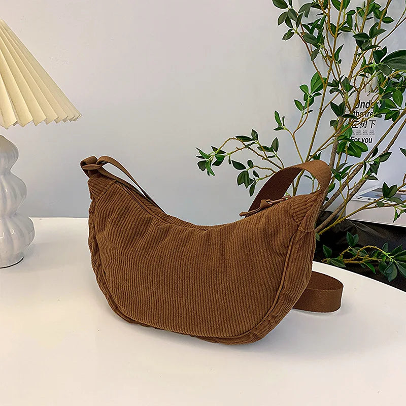 Women's Corduroy Crossbody Bag – Casual Everyday Crossbody Bag – Josepha