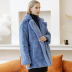 Women's Faux Fur Jacket – Plush Oversized Collar Winter Coat