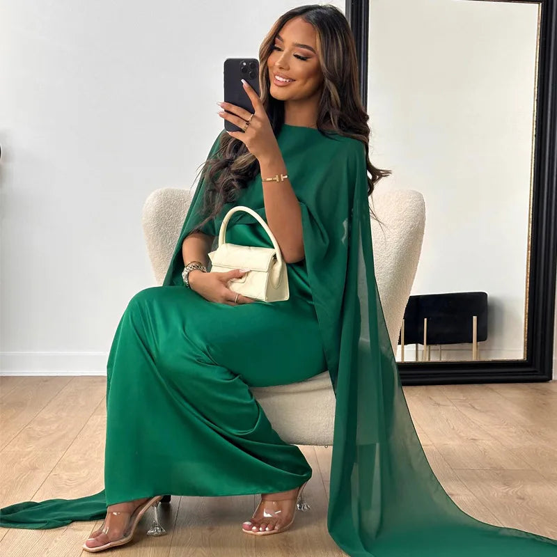 Women's Relaxed Flowy Evening Dress – Formal Party Occasion Dress