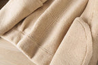 Women's Patchwork Fleece Jacket – Relaxed Zip-Up Winter Jacket