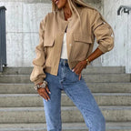 Women's Tailored Casual Jacket – Short Structured Everyday Jacket
