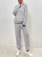 Women's Hooded Teddy Set – Plush Fleece Lounge Suit