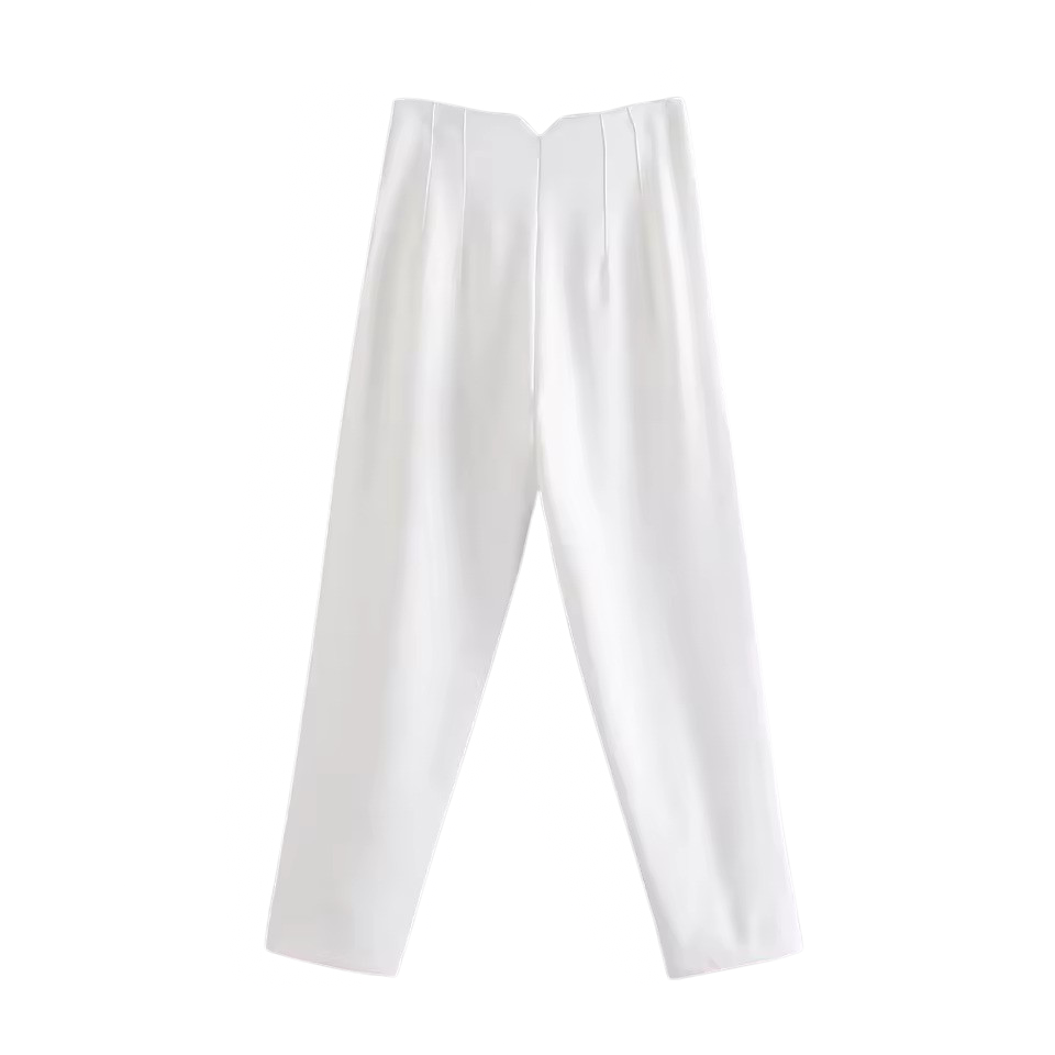 Women's Wrinkle Resistant Trousers – Tailored Straight Leg Dress Pants