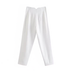 Women's Wrinkle Resistant Trousers – Tailored Straight Leg Dress Pants
