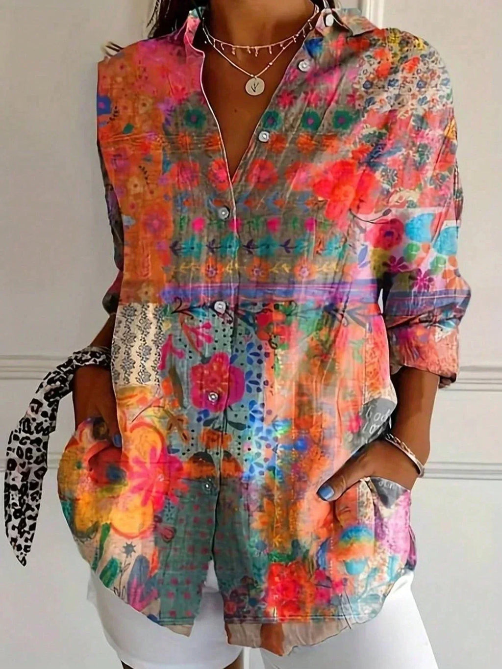 Women's Printed Summer Blouse – Relaxed Fit Blouse
