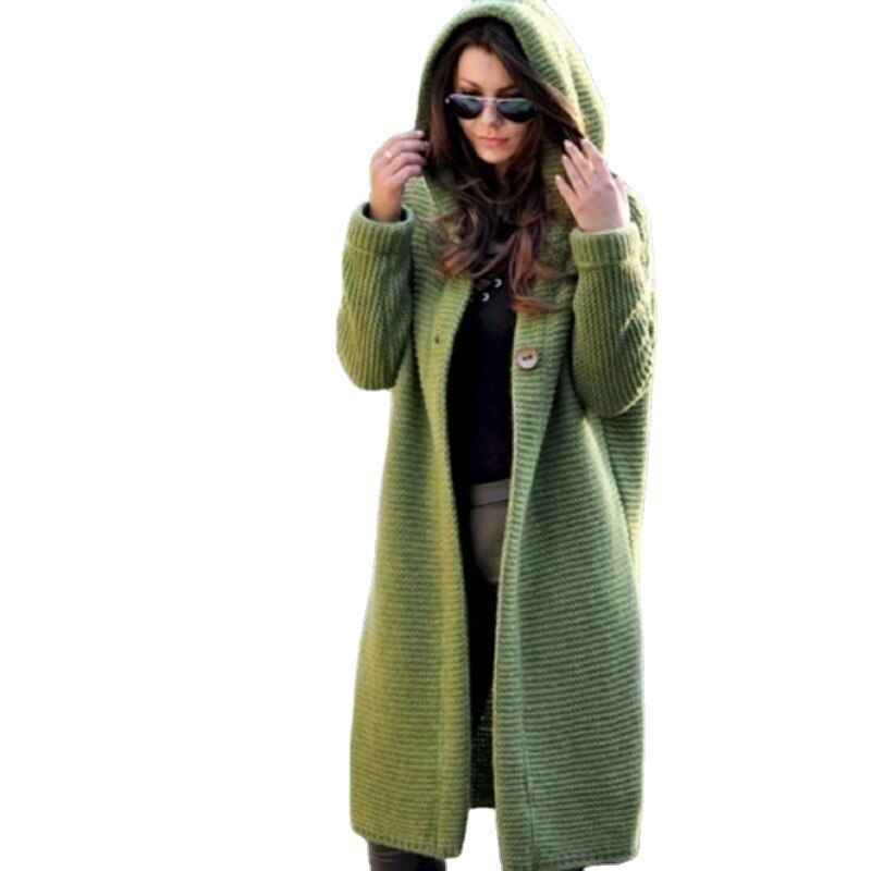 Women's Hooded Cardigan – Relaxed Long Sleeve Layering Cardigan