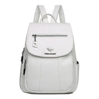 Women's Anti-Theft Faux Leather Backpack – Large Capacity Backpack – Charlotte