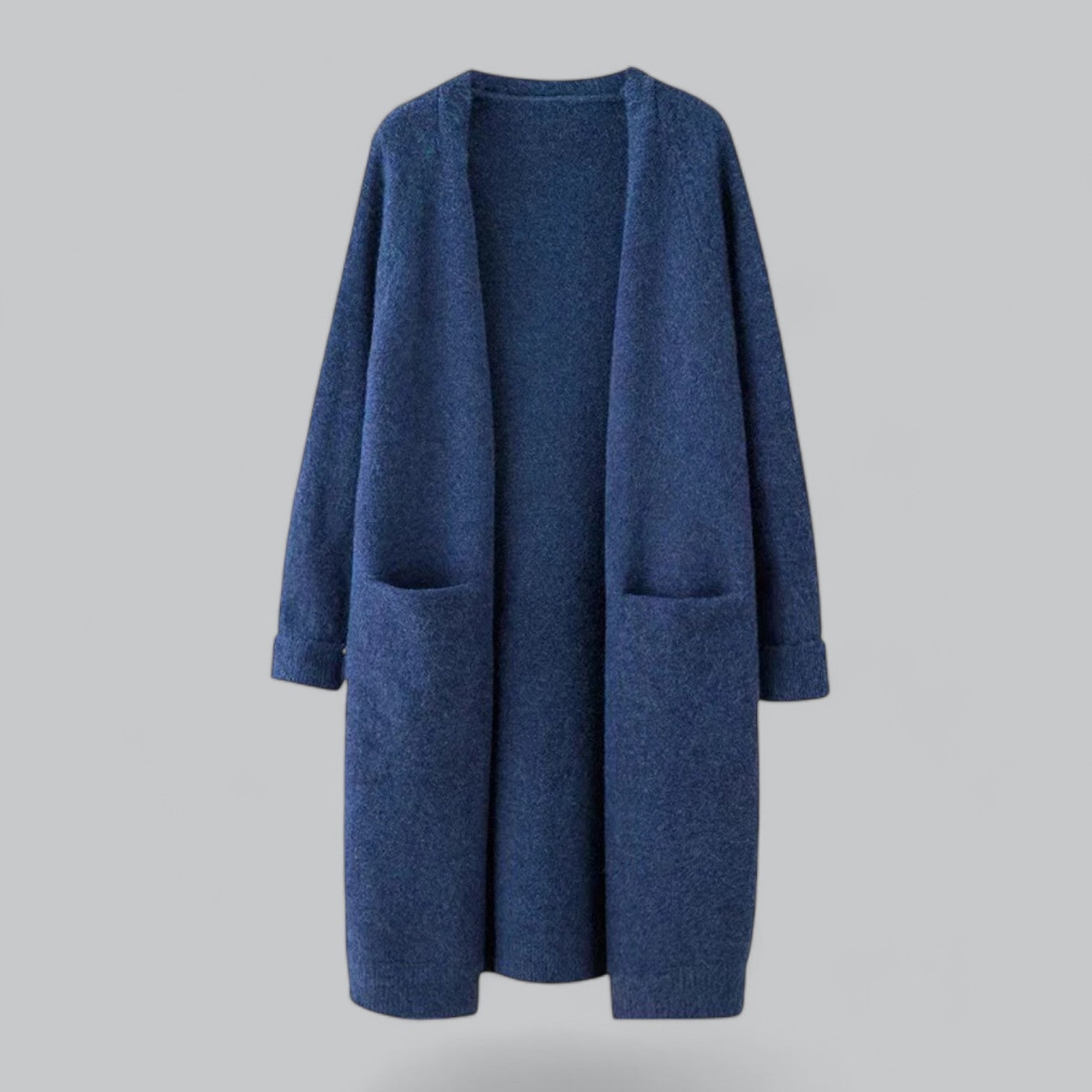Women's Classic Longline Cardigan – Relaxed Open Front Cardigan