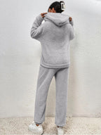Women's Hooded Teddy Set – Plush Fleece Lounge Suit