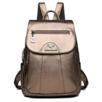Women's Anti-Theft Faux Leather Backpack – Large Capacity Backpack – Charlotte
