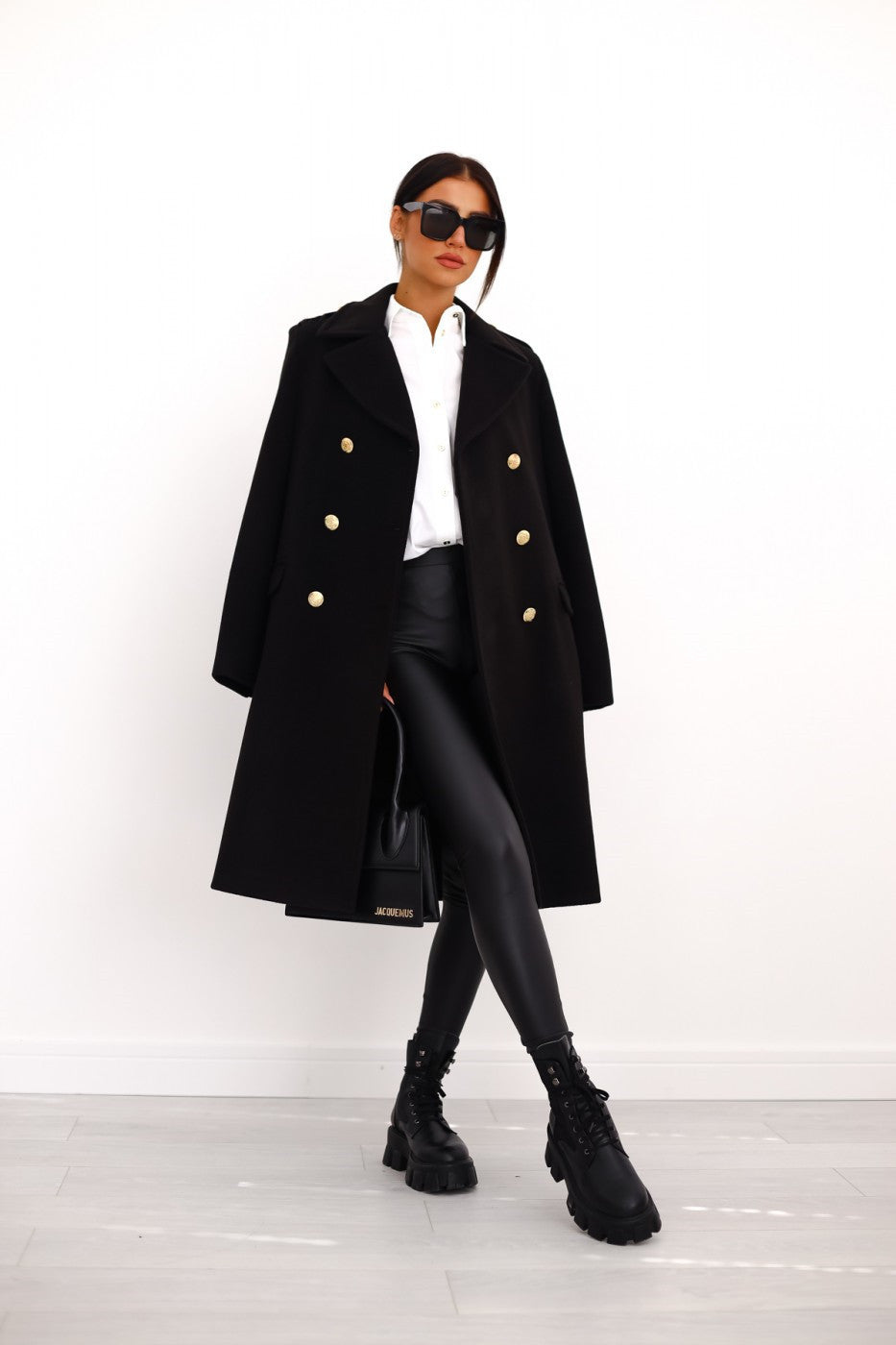 Women's Double-Breasted Overcoat – Classic Long Winter Coat