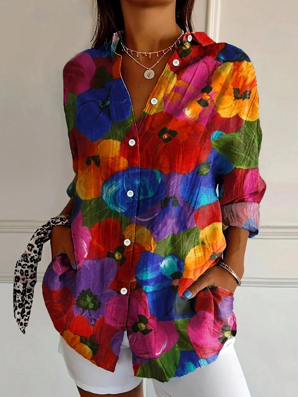 Women's Printed Summer Blouse – Relaxed Fit Blouse