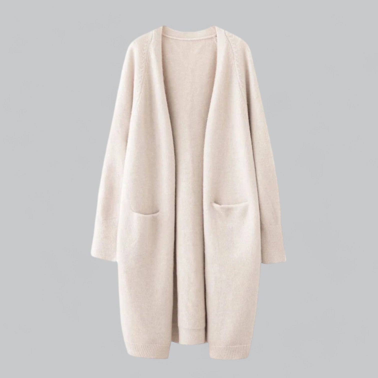 Women's Classic Longline Cardigan – Relaxed Open Front Cardigan