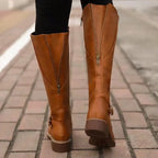 Women's Ankle Boots – Orthopedic Faux Leather Boots – Maureen
