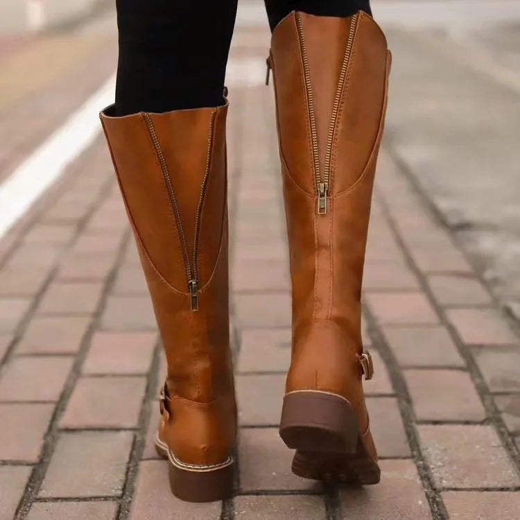 Women's Ankle Boots – Orthopedic Faux Leather Boots – Maureen