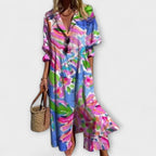 Women's Floral Maxi Dress – Relaxed Flowy Summer Dress