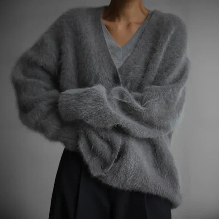 Women's Button Front Cardigan – Casual Knit Cardigan – Ella