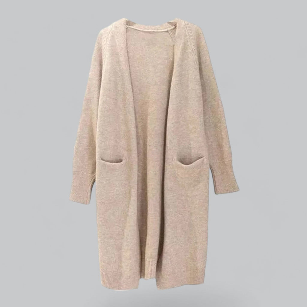 Women's Classic Longline Cardigan – Relaxed Open Front Cardigan