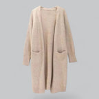 Women's Classic Longline Cardigan – Relaxed Open Front Cardigan