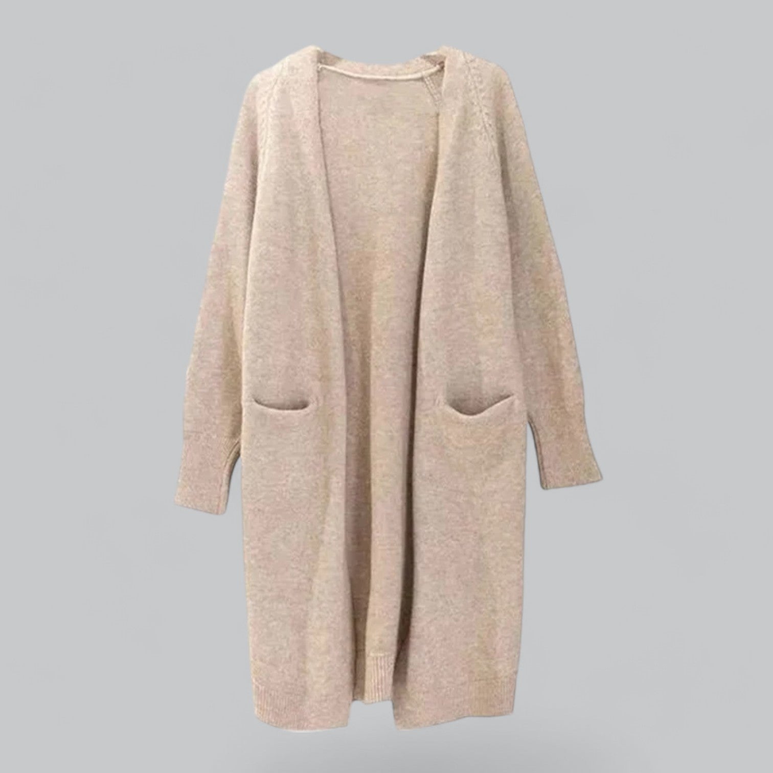 Women's Classic Longline Cardigan – Relaxed Open Front Cardigan