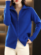 Women's Zip-Up Cardigan – Double Zip Knit Cardigan