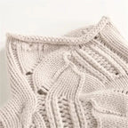 Women's Winter Knit Sweater – Cozy Long Sleeve Pullover